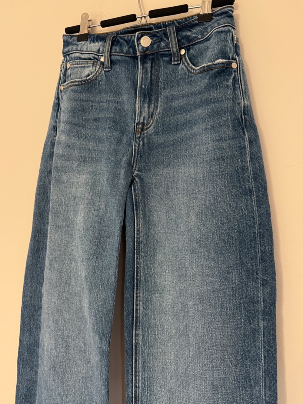 Quince High-Rise Wide-Leg Jeans in Medium Blue - Picture 8 of 15